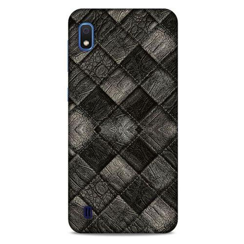 Samsung Galaxy A10 Kılıf Patchwork (25) Antişok Kapak Siyah Gri