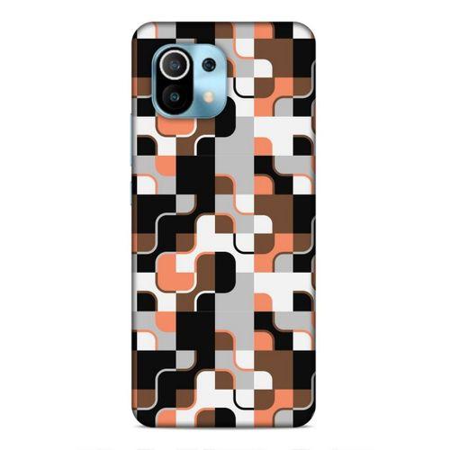 Xiaomi Mi 11 Uyumlu Kılıf Insomnia (47) Crystal Flex Kılıf Siyah Portakal