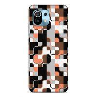 Xiaomi Mi 11 Uyumlu Kılıf Insomnia (47) Crystal Flex Kılıf Siyah Portakal