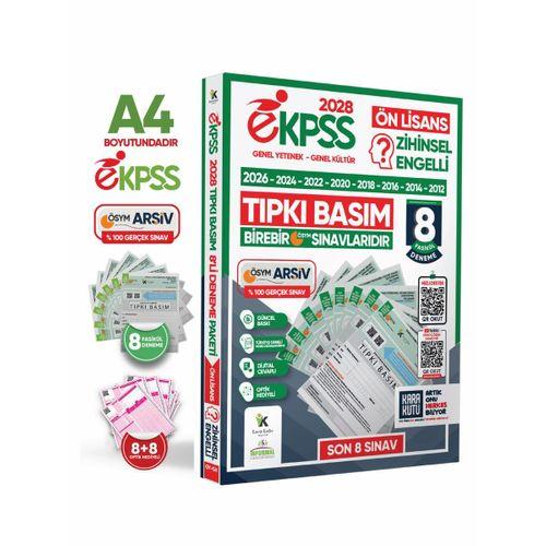2028 EKPSS Ön Lisans Zihinsel Engelli ÖSYM Çıkmış Soru Tıpkı Basım 8li Kitapçık TG Deneme Paketi