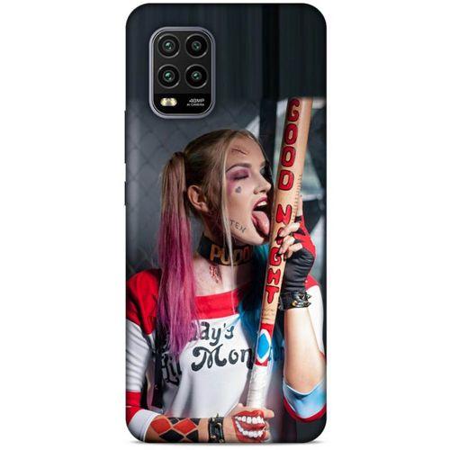 Xiaomi Mi 10 Lite Uyumlu Kılıf Harley Quinn (23) Ultra Koruma Kılıfı Kırmızı-menekşe