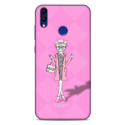 Huawei Honor 8C Kılıf FunnyMaX (21) Koruyucu Kapak Şeker Pembe Kedi