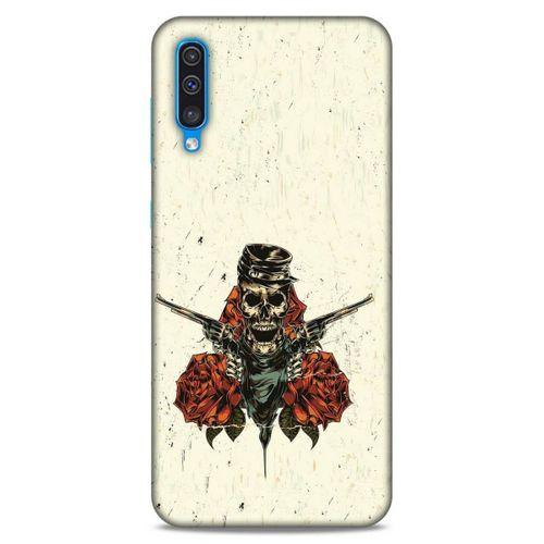Lopard Samsung Galaxy A30s Uyumlu Kılıf Tattoo's (1) Kılıfı Gül İskelet