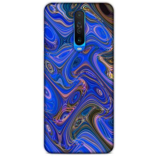 Xiaomi Poco X2 Uyumlu Kılıf Mavi Delisi (5) Koruma Kabı Mermer