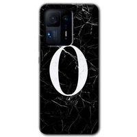 Xiaomi Mi Mix 4 HD Baskılı Kılıf + 9D Tam Ekran Koruyucu - Siyah Mermer Desenli O Harfi
