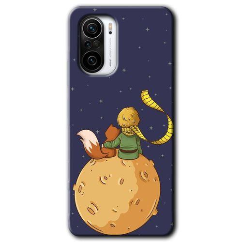 MRCİLETİSİM Poco F3 Kılıf HD Desen Baskılı Arka Kapak + Temperli Cam - Küçük Prens