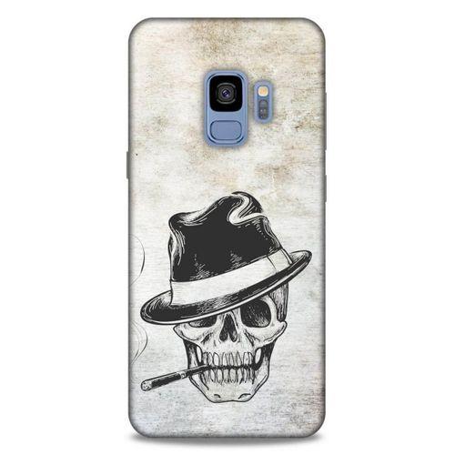 Lopard Samsung Galaxy S9 Uyumlu Kılıf Tattoo's (24) Darbe Emici Kılıf Şapkalı İskelet