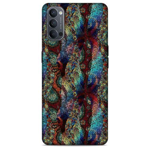 Oppo Reno 4 Kılıf Baskılı Özel Seri Taşlı (43) Thin Fit Kılıf