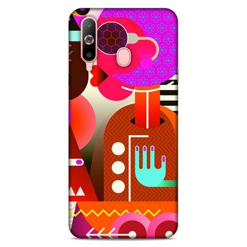 Lopard Samsung Galaxy A60 Uyumlu Kılıf Soyut Sanat (16) Desenli Kalın Kılıf