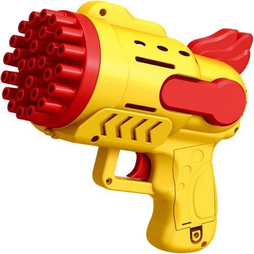 LED LİGHT 29 HOLES BUBBLES GUN 29 DELİKLİ ÇOKLU KÖPÜK ATAN TABANCA SARI KÖPÜK TABANCASI PİLLİ TABANCA