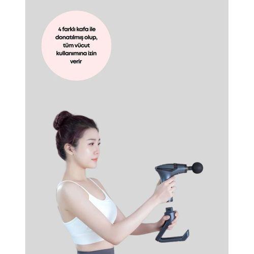 Taşınabilir 3in1 Masaj Aleti Şarjlı Titreşimli Esneme Bantlı