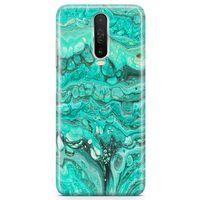 Xiaomi Redmi Poco X2 Kılıf Su Yeşili Mermer Arka Kapak Koruma Desenli Full Koruyucu