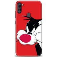 Samsung Galaxy A11 Kılıf HD Baskılı Kılıf - Sylvester + Tam Ekran Koruyucu