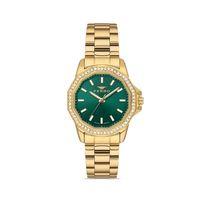 Ferro FL21540AWT-B6 Quartz Altın Rengi Yeşil Kadran 32 mm Kadın Kol Saati