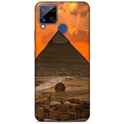 Oppo Realme C15 Kılıf Dünya Mimarisi (25) Antişok Kapak Giza Piramitler Mısır