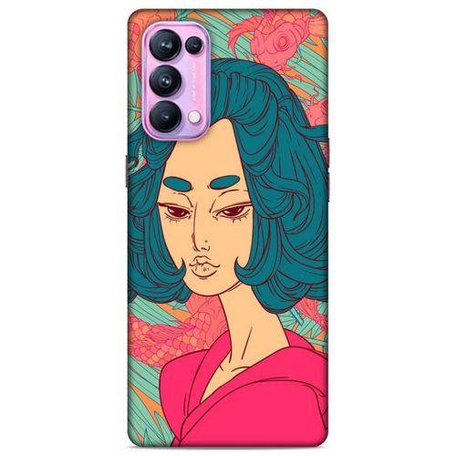 Lopard Oppo Reno 5 Pro 5G Uyumlu Kılıf Sürreal Yüzler ♀ (44) Tough Armor Kılıf Desenli