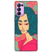Lopard Oppo Reno 5 Pro 5G Uyumlu Kılıf Sürreal Yüzler ♀ (44) Tough Armor Kılıf Desenli