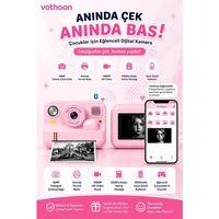 Çocuk Anında Baskılı Fotoğraf Makinesi 16mp Dijital Kamera 1080p Video Wifi Telefon Destekli