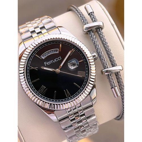 Ferrucci Nişan Ve Takım Elbiselere Özel Takvimli Kadran 2 Yıl Garantili Spor Erkek Kol Saati J3623.5