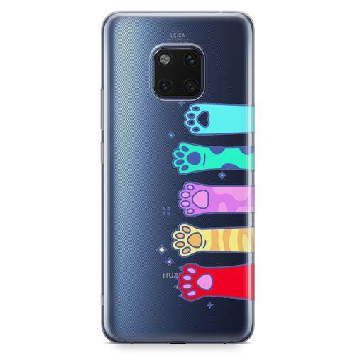 Huawei Mate 20 Pro Kılıf Renkli Patiler Arka Kapak Koruma Desenli Full Koruyucu