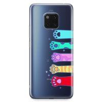 Huawei Mate 20 Pro Kılıf Renkli Patiler Arka Kapak Koruma Desenli Full Koruyucu