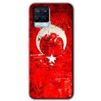 BeRa Aksesuar Realme 8 Kılıf Baskılı Kapak - Albayrak 2 +Tam Kaplayan Mat Seramik