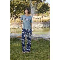 Çiçek Ve Yaprak Desenli Ve Baskılı Pijama Takımı