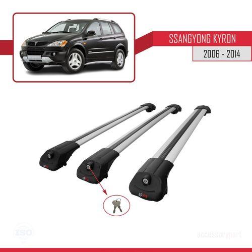 Ssangyong Kyron 2006-2014 Arası ile uyumlu ACE-1 Ara Atkı Tavan Barı GRİ 3 ADET BAR