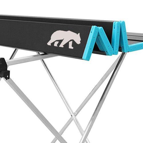 Kamp Ayısı® Geniş Model Alüminyum Katlanabilir Kamp ve Piknik Masası, Çantalı, Siyah