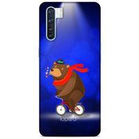 Oppo A91 Kılıf FunnyMaX (43) Thin Fit Kılıf Lacivert Ayılı