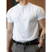 Erkek Kısa Kollu Hakim Yaka önü Düğmeli Viskon Bluz