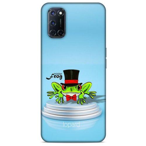 Oppo A52 Kılıf FunnyMaX (7) Telefon Kılıfı Açık Mavi Kurbağa