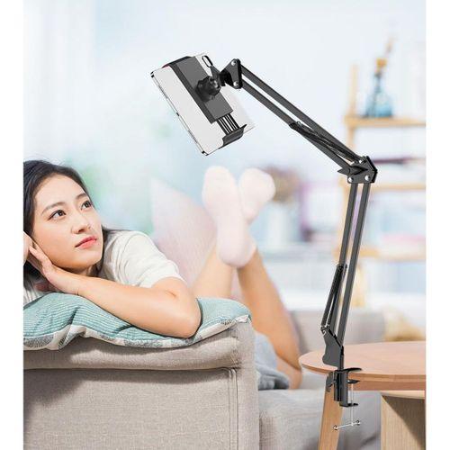 Zhltools Ayarlanabilir 360 Derece Teleskopik Metal Masa Üstü Telefon Tablet Tutucu