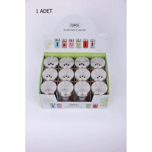 Cam Baharatlık Demir Kapaklı 1 Adet Royaleks-MTR-2203-06