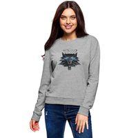 The Witcher Baskılı Gri Kadın Sweatshirt