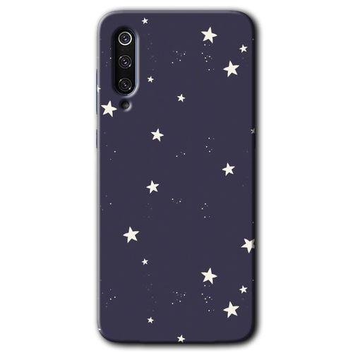 MRCİLETİSİM Xiaomi Mi 9 SE Kılıf HD Desen Baskılı Arka Kapak+Temperli Cam - Gökyüzü Yıldız