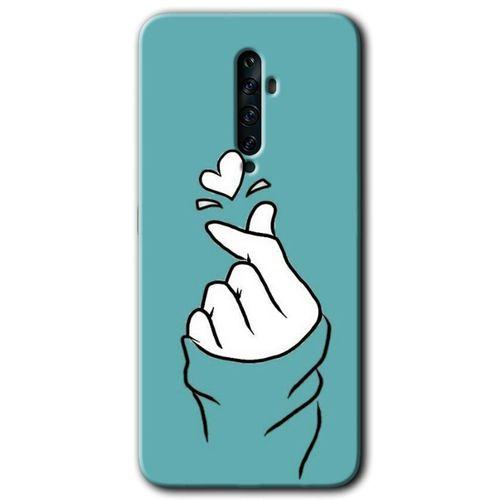 OPPO Oppo Reno 2z Kılıf HD Baskılı Desen + Hayalet Cam Yandan Görünmez