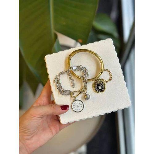 2'li Zincirli Saat Bileklik - ÇOK RENKLİ