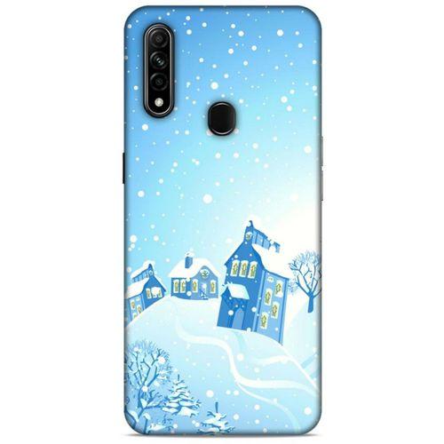 Oppo A31 Kılıf Snowix (24) Darbe Emici Kılıf Beyaz Mavi