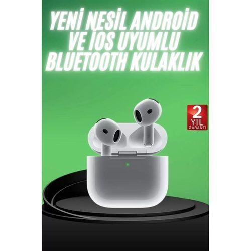 Yeni Nesil Bluetooth Kulaklık Beyaz Çağrı Cevaplayabilen Kablosuz