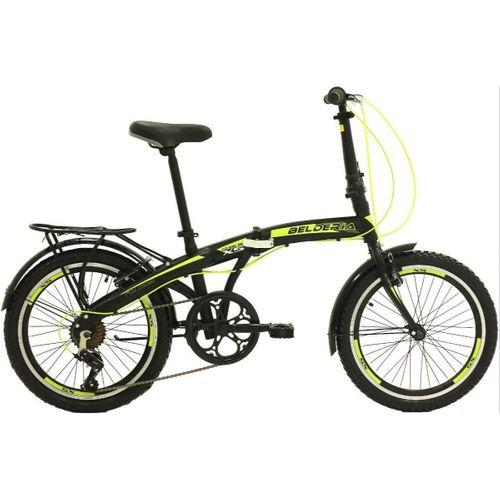 Belderia X7 20 Jant Katlanır Bisiklet Siyah-Neon Sarı