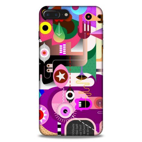 Lopard Apple Iphone 7 Plus Uyumlu Kılıf Soyut Sanat (22) Desenli Tam Koruma Kılıfı