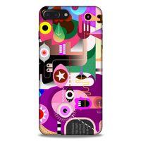 Lopard Apple Iphone 7 Plus Uyumlu Kılıf Soyut Sanat (22) Desenli Tam Koruma Kılıfı