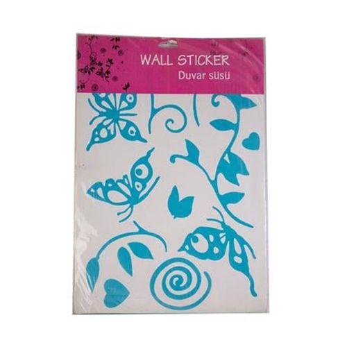 Defter Sticker,Laptop Sticker  Mavi Kelebekli Pvc 48X33X0,5Cm