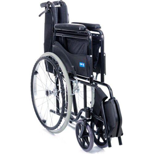 Comfort Plus KY809 Kumaş Standart Transfer Refakatçı Frenli Tekerlekli Sandalye - Siyah 1 adet