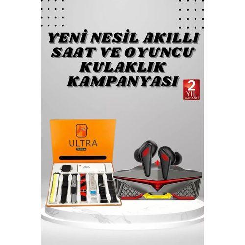 7 Kordonlu Akıllı Saat Ve Kulaklığı Bluetooth Bağlantılı Android Ve İos Uyumlu