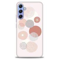 Samsung Galaxy A24 Kılıf HD Baskılı Kılıf - Pembe Daireler + Tam Ekran Koruyucu