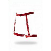 Kırmızı Jartiyer Harness Deri Ayarlanabilir Tokalı Bacak Aksesuarı - Brf133