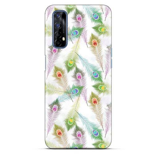 Oppo Realme 7 Kılıf Desenli Özel Seri Tüyler (23) Ultra Koruma Kılıfı