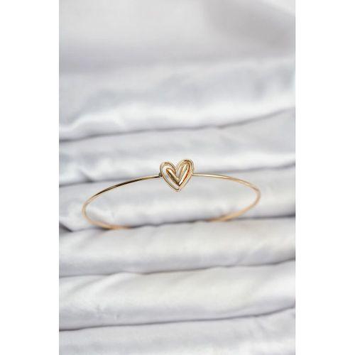 Kalp Model Gold Renk Bileklik